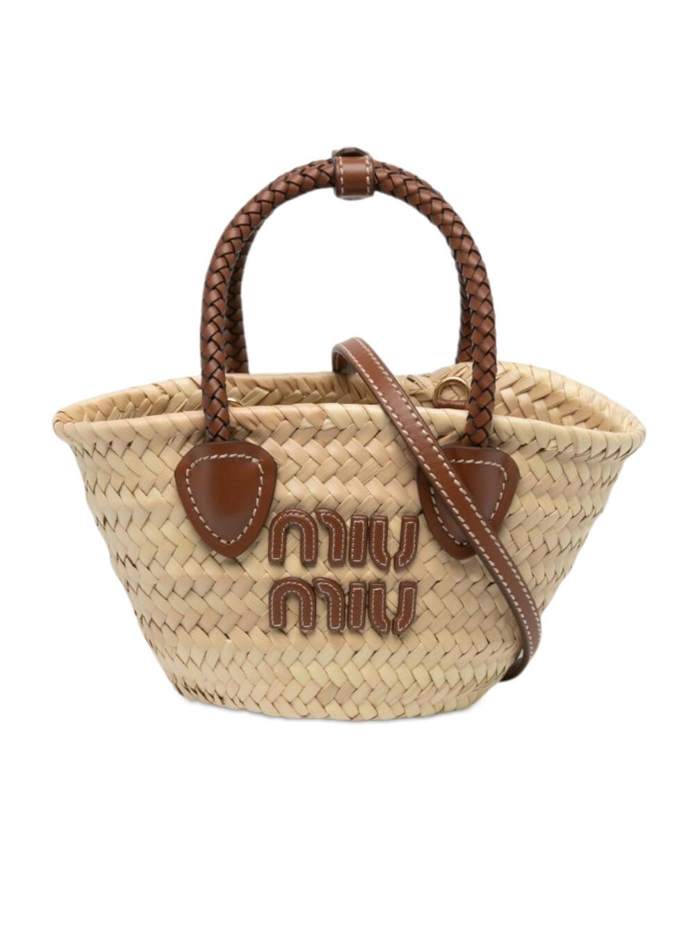 Miu Raffia Logo Braided Top #373641M92B